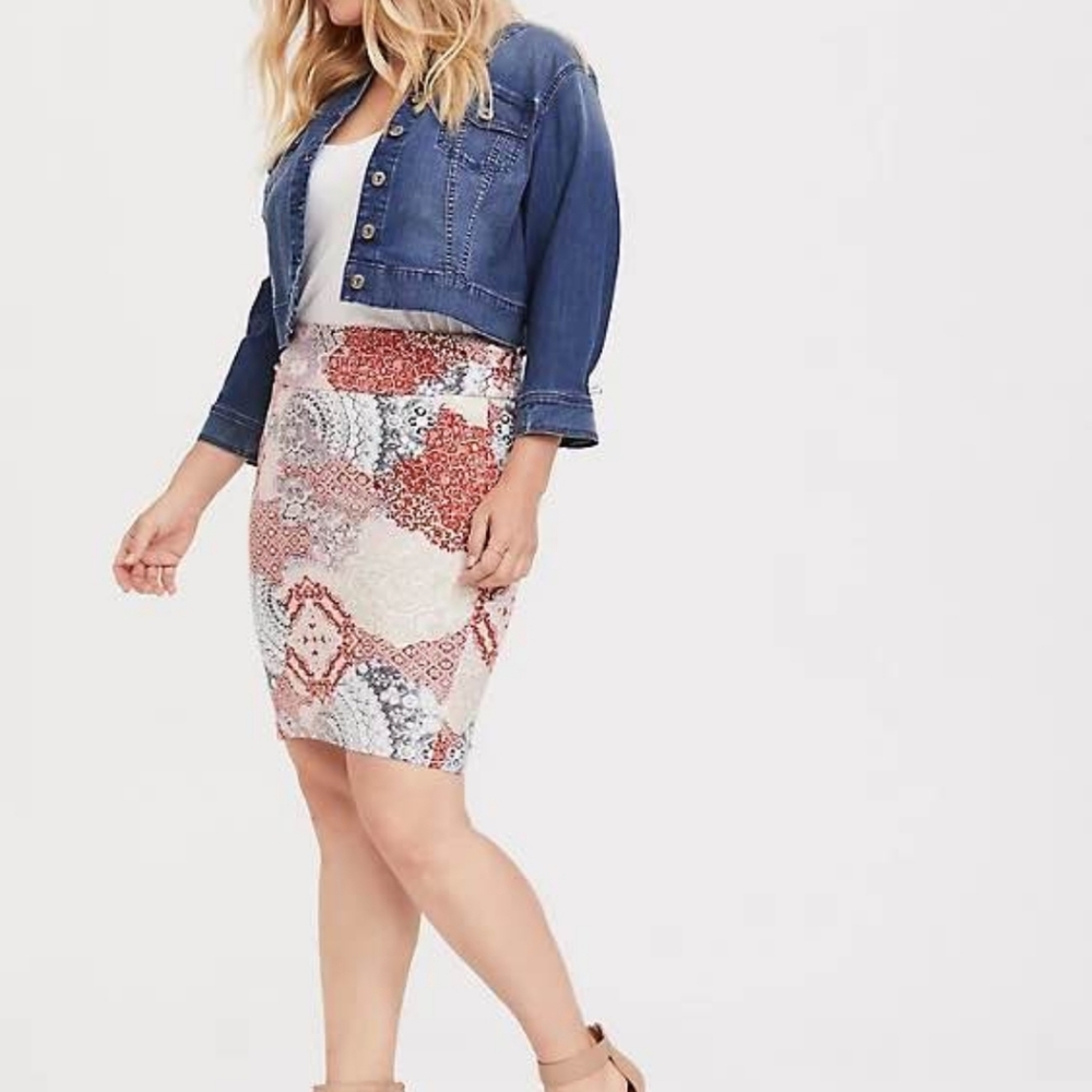 Torrid Size 0 Mini Jersey Foldover Pencil Skirt